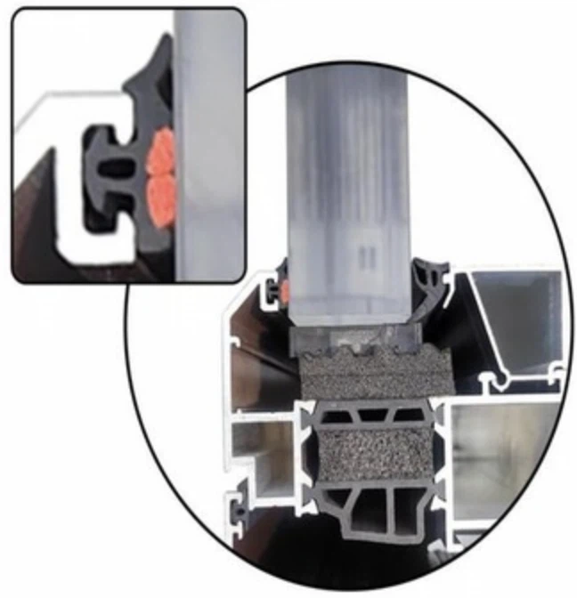Rónta Fuinneog agus Doirse , Séala Rubair easbhrúite Co Hidreafilic